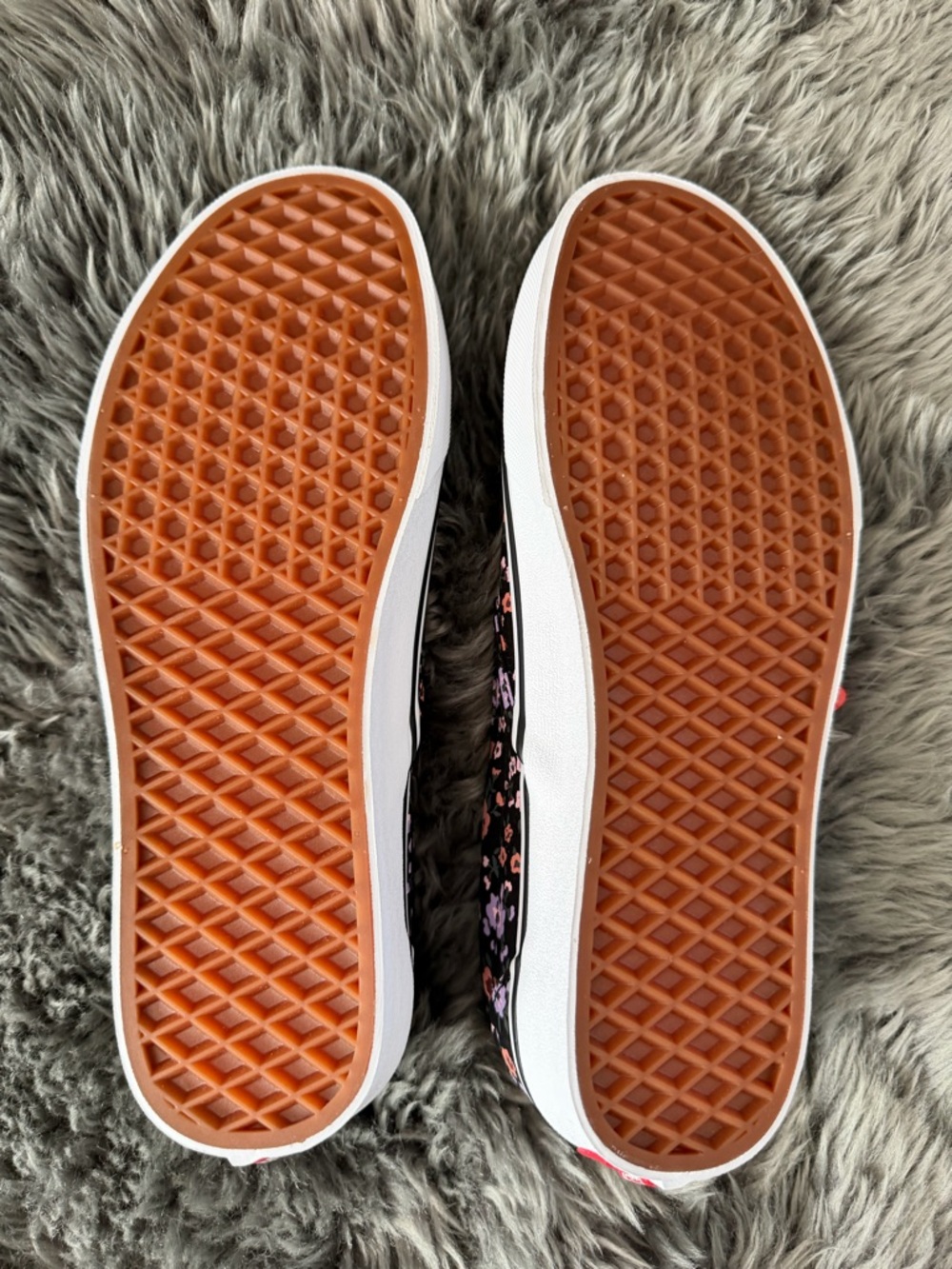 Vans Black Slip-On Sneakers with Pink & Lavender Floral Print - Picture 3 of 4